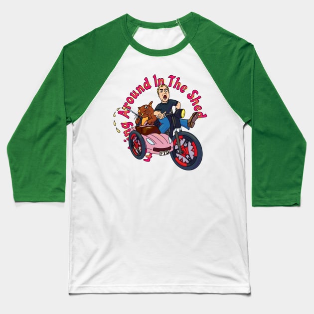 Squirrel Rider Baseball T-Shirt by FullTuckBoogie